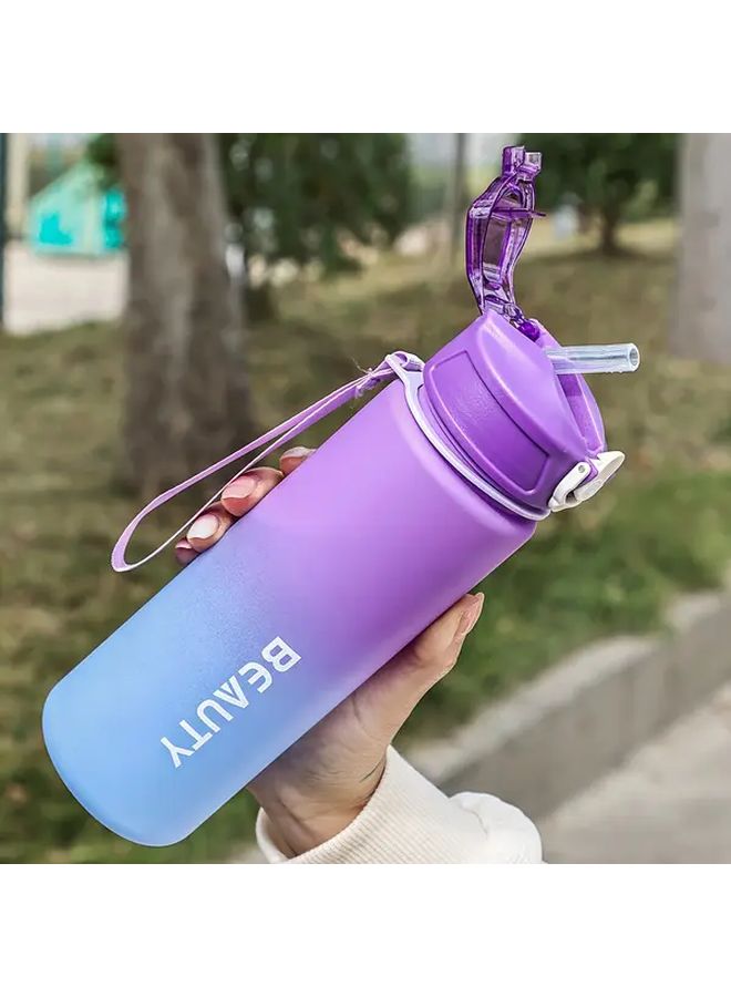Rose Red 260ml Portable Anti Fall Plastic Water Cup for Office Outdoor Sports - Image 1